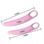 Shcasa Anus Training Expander– Butt Plug Beginners for Male, 2 Size Soft Silicone Finger Anal Plug (Pink)