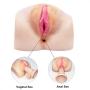Lifelike Male Masturbator Pussy Ass Sex Doll - Adorime 3D Realistic Silicone Vagina Anal Adult Sex Toys for Men Masturbation and Natural Suction