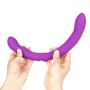 X-R USB Charging Female Massaging Stick 100% Waterproof Tuner Multi-Frequency Double-Headed Vibration Toy for Women Sinewy T-Shirt Soft Safety
