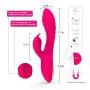 Rabbit Vibrator G Spot Vibrating Dildo Clitoral Massager Double Stimulation Wand Sex Toys for Women Couple Lesbian Waterproof USB Rechargeable Pink Rabbit Vibrator G Spot Vibrating Dildo Clitoral Massager Double Stimulation Wand Sex Toys for Women Couple Lesbian Waterproof USB Rechargeable Pink