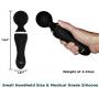 WAVEEJOI Mini Massager Vibrating Wand | Magic Wand Cordless | Vibrate Wand | Wand Massager Cordless | Mini Wand Massager | Handheld Wand Vibrator | Waterproof | Therapeutic Stress Relief | Travel Bag