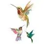 WYUEN 12 PCS Hummingbirds Temporary Tattoo Sticker for Women Men Fashion Body Art Adults Waterproof Hand Fake Tatoo 9.8X6cm (FW12-13)