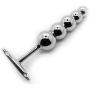NewMaxer Metal 5 Beads Stainless Steel Anal Toy Butt Plug Anal Thruster Plug
