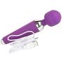 Cordless Wand Massager Rechargeable Handheld Stick Massager Multi-Speed Waterproof Strongest Treatment Vibration Force Body Magic Recovery Effect (Purple)