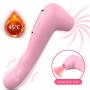 12 Frequency Cordless Wireless Soft Quiet USB Cable Rechargeable Waterproof Dual Motor Suc-King Víbràtòr Smart Inductive Wand Whisper Handheld Pleasure Pink