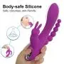 3 in 1 G-Spot Rabbit Anal Dildo Vibrator Adult Sex Toys with 7 Vibrating Modes for Women - Adorime Silicone Waterproof Rechargeable Clitoris Vagina Stimulator Massager Sex Things for Solo or Couples 