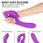 WEI EI Waterproof Dual Motor Silicone Vib Stimulator Remote Control 9 Speeds Msager USB Rechargeable for Women (Purple)