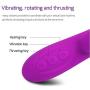 Lergo Heating Rabbit Vibrator Massager For Women, 7 Frequency, Thrusting Rotating Waterproof Handheld Massage Wand, Wireless USB Rechargeable Sex Toy For Adult Female, 9 Inch