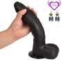 JDesto- 11.4-inch Huge Size Realistic Soft-Dîldɔ Women Relax Body DEPUR (Color : Black)