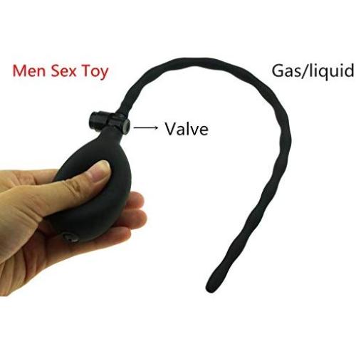 EDTara Sounds Silicone Plug for Male Silicone Penis Plug Wand Balloon Urethra Stimulate Tube Support Gas/Liquid Sex Toy 13inch