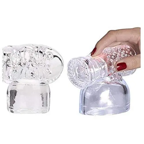 Massager Attachments, Attachment Massage Accessory Silicone- Two Different Styles (Clear) Massager Attachments, Attachment Massage Accessory Silicone- Two Different Styles (Clear)