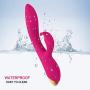 Portable Cordless Wand Massager, 9 Custom Vibration Mode, USB Rechargeable, Waterproof Design for Each Part Enjoyment. (Pink)