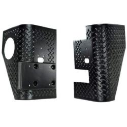 Rugged Ridge 11650.02 Black Diamond Plate Thermoplastic Rear Tall Corner - Pair