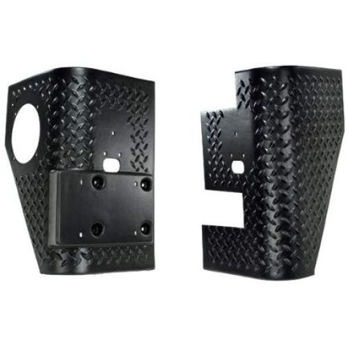 Rugged Ridge 11650.02 Black Diamond Plate Thermoplastic Rear Tall Corner - Pair