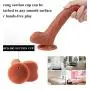 DCWTEM Wowen 8.07 Inch Soft Dual Silicone Layer Relax Massager Toys with Suction Cup Made of Health Material