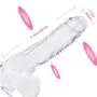 Realistic Dildos Feels Like Skin, 7.3 Inch Clear Dildo with Suction Cup, Adult Sex Toys for Women