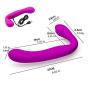 A-dult Female Vibrating Strapless Strap-On Double Penetration for Game (Purple)