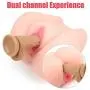 Male masturbator - Feelingirl Increase 3D Soft Sex Doll Realistic Silicone Sex Toy Ass with Vaginal and Anal Adult Product 2 Hole for Men Masturbation (3.5kg, 20X22.5X14cm)