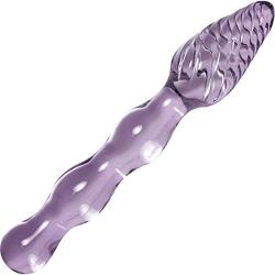 Glass Gem Kunzite 8.5" Textured Wand Massager