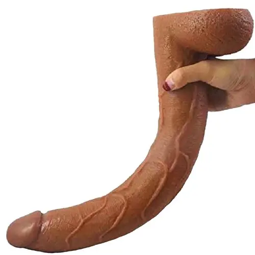 15.5Inch Super Long Realistic Dildo Sex Toys, Big Size Huge Penis, Big Dick Cock Women Masturbation Couple Flirt (Brown)