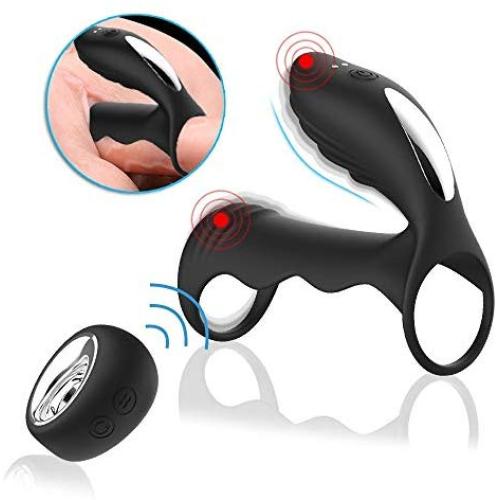 Zeezm Lovely and Fascinating Cǒckríng Double Rìng Vîb-Rát-Ing Stable Quality GoudatSHIRT USB Rechargeable DelayVîb-Rát-Or Delay Pattern Clít-ôrial Stímulator Fine Men Couples Lightweight