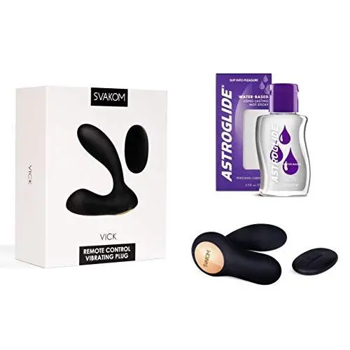 SVAKOM Luxurious Remote Control 7-Mode Flexible P Stimulator & 2.5 Oz Astroglide Water-Based Lubricant SVAKOM Luxurious Remote Control 7-Mode Flexible P Stimulator & 2.5 Oz Astroglide Water-Based Lubricant