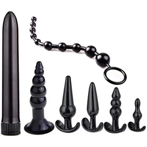 CONtenct 7PCS Vibritor Anul Plug Adult Six Toys Kit Band Slave Toy Games for Couple s CONtenct 7PCS Vibritor Anul Plug Adult Six Toys Kit Band Slave Toy Games for Couple s
