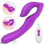 WEI EI Waterproof Dual Motor Silicone Vib Stimulator Remote Control 9 Speeds Msager USB Rechargeable for Women (Purple)