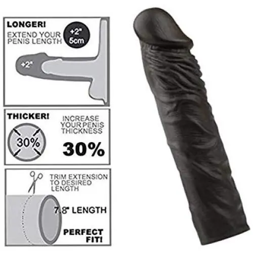 Black Mega 2" Extra Thick Extension Extender Girth Sleeve 9917 Black Mega 2" Extra Thick Extension Extender Girth Sleeve 9917