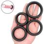 Batyuery 4 PCS Soft Stretchy Silicone Pennis Ring Time Delay Clock Ring for Male Eraction Keeper Enhancer Prolong