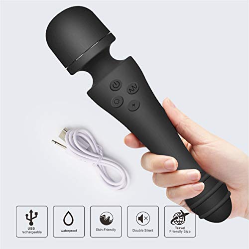 Wand Massager Handheld 7 Speed Mode for Back Neck Shoulder Waist Muscle Massage Sports Recovery,DC Charger