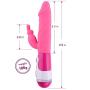 G-Spot Rabbit Vibrator with Bunny Ears, Realistic Shaft & Pleasure Beads for Women Clitoral Stimulation | Lyps Lily - Rotating Silicone Dildo with 10 Vibration Modes and 2 Powerful, Quiet Motors