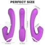 yishunmaoyi USB Rechargeable Silent Waterproof Vibrator, 10 Vibration Intensities 3 Sucking Modes are Available for Touchless Stimulation