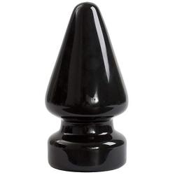 Doc Johnson Titanmen - Ass Master - Massive Anal Plug - For Experienced Players - Traditional Shape - 4.5 Inch Width - Anal Toy - Black