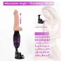 Automatic Thrusting Dildo Sex Machine for Women, Remote Control, Adjustable Angle Bracket Power Sucker Realistic Vibrating Dildo Masturbation Machine