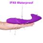 Clitoral Vibrator, Proxoxo Waterproof G Spot Vibrator with 8 Suction & Vibration, Rechargeable Nipple Vagina Clit Stimulator Adult Sex Toy for Women Couples (Purple)