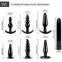 JunRP 7 Pcs/Set Soft Medical Silicone Trainer Kit Anale Pugs Beginner Set for Women and Men - Black JunRP 7 Pcs/Set Soft Medical Silicone Trainer Kit Anale Pugs Beginner Set for Women and Men - Black