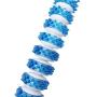 CERRXIAN Wooden Handle Body Massage Sticks Muscle Roller Stick Tool for Physical Therapy, Trigger Points,Relieve Pain (Silicone, Blue)