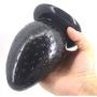 Bfucky Big Blockage with Suction Cup Strawberry Blockage Anus Comfortable partical Huge 3" Thick Blockage Stuffed Stopper Knead,Black Bfucky
