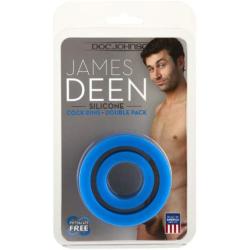 Doc Johnson James Deen Silicone Cock Rings, Blue