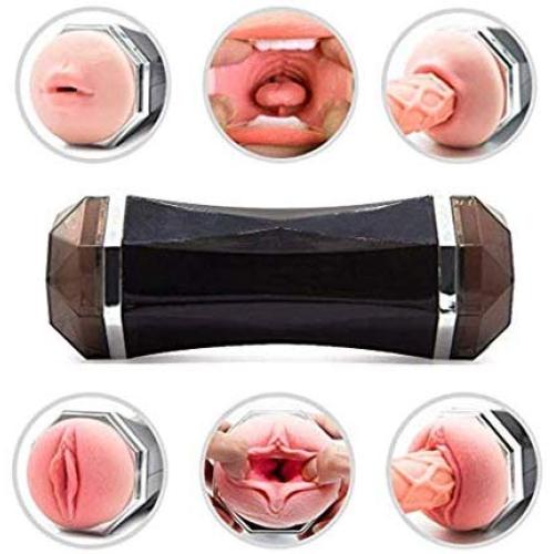 Sèx Vibrǎtòr Pocket Stroker Sleeve 5 vibrartion with Double Ended, rechageable Men Sex Toys Perfect for Endurance Trainer, Compact Design