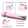 Grectek Wireless Full Body Wand Massager with Separate Electrical Motor,Handheld Waterproof Massager 20 Vibration Patterns,Therapeutic Powerful and Rechargeable for Stress Relief (Pink)