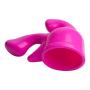 Bundle 3 Wand Pals Silicone Wand Massager Attachments G-Spot Tri-Spot Embrace & Rabbit Bliss (3 Pc Pink)