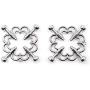 xinYxzR Adult Sex Toy Metal Nipple Clip Adjustable Breast Clamp Hollow Out Design 1Pair 1#