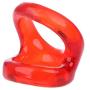 Aixia Double Rings Delay Ejaculation Mens Cock Rings (red)