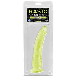 Pipedream Basix Slim 7" Dong Glow In The Dark