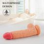 Realistic Anal Dildo with 10 Powerful Vibration Modes Bendable Shaft Soft Silicone for G-spot Anal Prostate Stimulation, PALOQUETH Waterproof Vibrating Dildo with Strong Suction Cup for Beginner Advan
