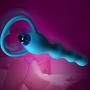 Vibrating Butt Plug Flexible Anal Beads Vibrating Anal Sex Toy Prostate Massager for Men and Women(Blue)