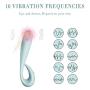 G Spot Vibrator Rabbit Dildo Women Full Silicone Strong Vibrator Waterproof Adult Sex Toys with 10 Vibration Frequencies