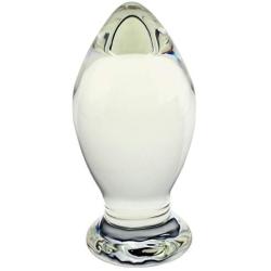 Wowlife So Big - Extra Large Huge Head Glass Butt Plug 5.5x2.63 Inch Dildo Penis G-spot Crystal Anal Plug